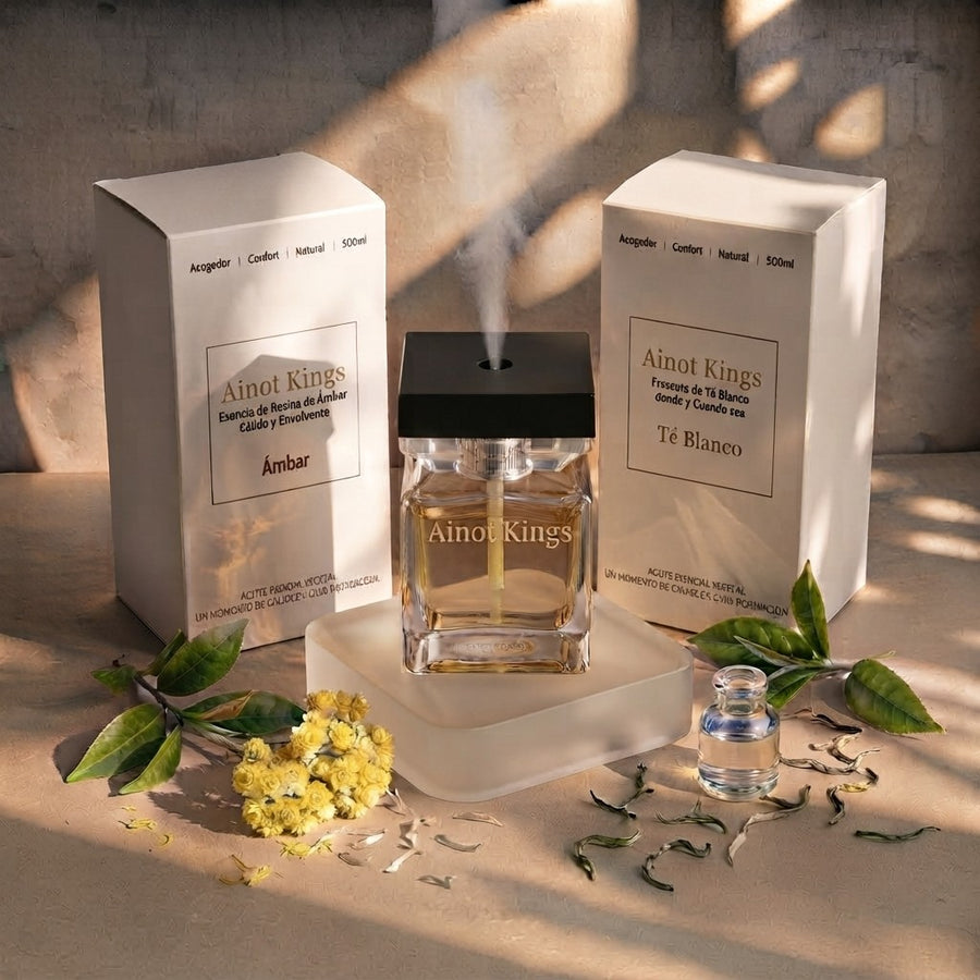 Pack Refugio Ainot Kings: difusor y recargas Ámbar y Té Blanco